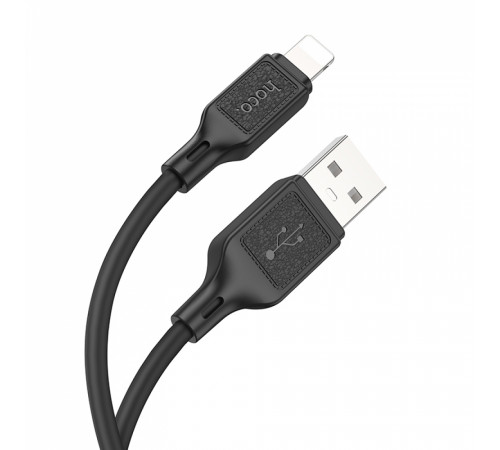 Кабель HOCO X90 Cool silicone charging data cable for iP Black (6931474788405)