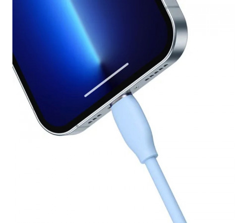 Кабель Baseus Jelly Liquid Silica Gel Fast Charging Data Cable USB to iP 2.4A 2m Blue (CAGD000103)