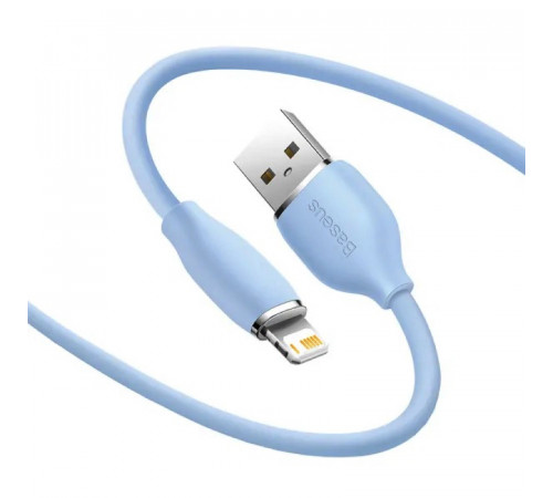 Кабель Baseus Jelly Liquid Silica Gel Fast Charging Data Cable USB to iP 2.4A 2m Blue (CAGD000103)
