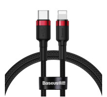 Кабель Baseus Cafule Cable Type-C to iP PD 20W 1m Red+Black (CATLKLF-91)