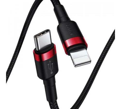 Кабель Baseus Cafule Cable Type-C to iP PD 20W 1m Red+Black (CATLKLF-91)