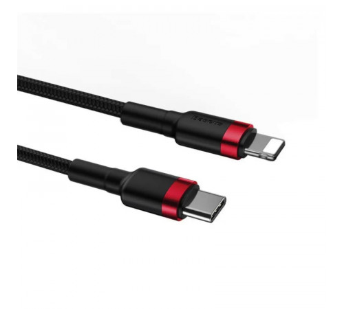 Кабель Baseus Cafule Cable Type-C to iP PD 20W 1m Red+Black (CATLKLF-91)