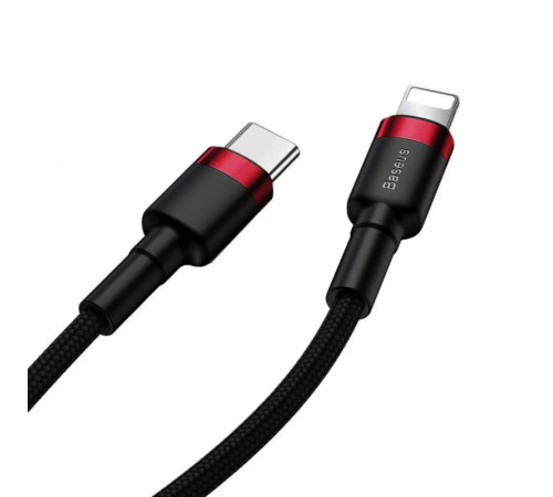 Кабель Baseus Cafule Cable Type-C to iP PD 20W 1m Red+Black (CATLKLF-91)