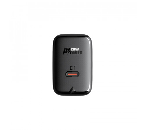 Мережевий зарядний пристрій ACEFAST A1 PD20W single USB-C charger Black (6974316280033)