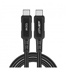 Кабель ACEFAST C4-03 Type-C to Type-C 5A, 100W, 2m, nylon, zinc connectors, Black (6974316280996)