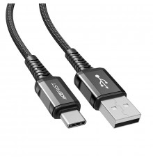 Кабель ACEFAST C1-04 USB to Type-C 3A, 1.2m, nylon aluminum connectors, Black (6974316280545)