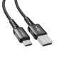 Кабель ACEFAST C1-04 USB to Type-C 3A, 1.2m, nylon aluminum connectors, Black (6974316280545)