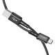 Кабель ACEFAST C1-04 USB to Type-C 3A, 1.2m, nylon aluminum connectors, Black (6974316280545)