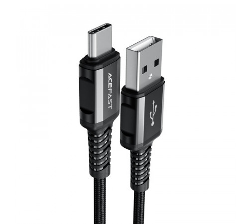 Кабель ACEFAST C1-04 USB to Type-C 3A, 1.2m, nylon aluminum connectors, Black (6974316280545)