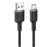 Кабель ACEFAST C2-04 USB to Type-C 3A, 1.2m, silicone, zinc connectors, Black (6974316280767)