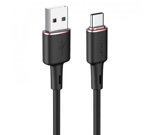 Кабель ACEFAST C2-04 USB to Type-C 3A, 1.2m, silicone, zinc connectors, Black (6974316280767)
