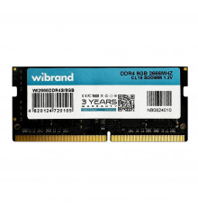 Оперативная память DDR4 Wibrand 8GB 2666MHz CL19 SODIMM (WI2666DDR4S/8GB)