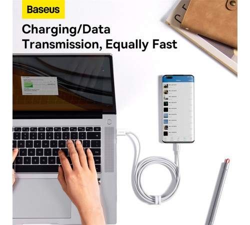Кабель Baseus Superior Series Fast Charging Data Cable USB to Type-C 100W 1.5m Moon White (P10320102214-02)