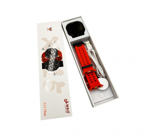 Смарт-годинник W&O X15 Max 38mm. 330 mAh. Amoled+IP67 Orange (WOX15MOr)