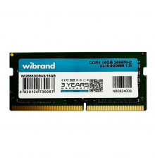 Оперативная память DDR4 Wibrand 16GB 2666MHz CL19 SODIMM (WI2666DDR4S/16GB)