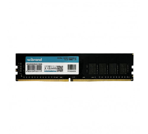 Оперативна пам'ять DDR4 Wibrand 16GB 3200MHz CL22 DIMM (WI3200DDR4D/16GB)