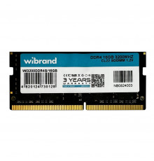 Оперативная память DDR4 Wibrand 16GB 3200MHz CL22 SODIMM (WI3200DDR4S/16GB)