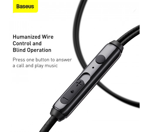 Навушники дротові Baseus Encok H19 (3.5mm) Black (NGH19-01)