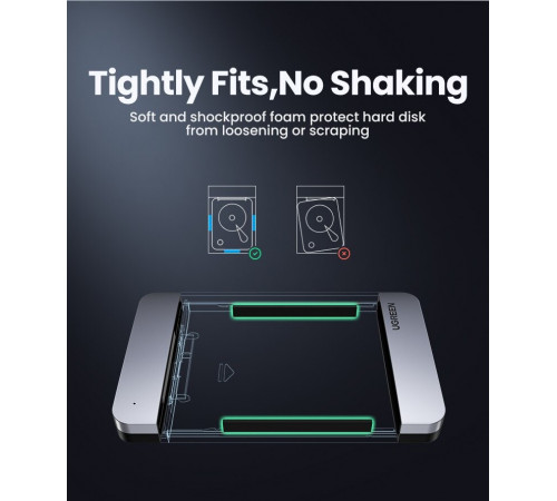 Зовнішня кишеня для накопичувача UGREEN CM300 2.5-Inch SATA External Hard Drive Enclosure(UGR-70499) (UGR-70499)