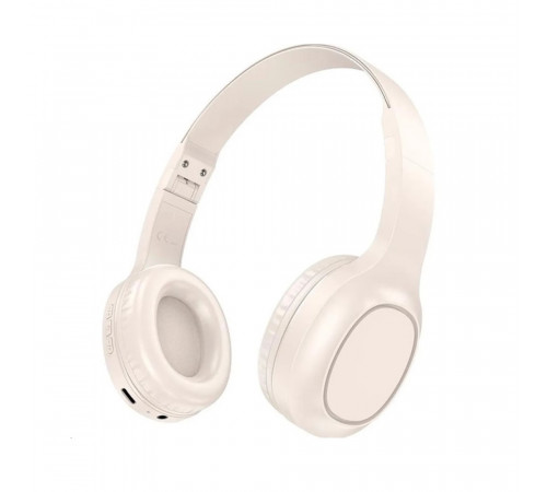 Бездротові накладні навушники HOCO W46 Charm BT headset Milky White (6942007601702)