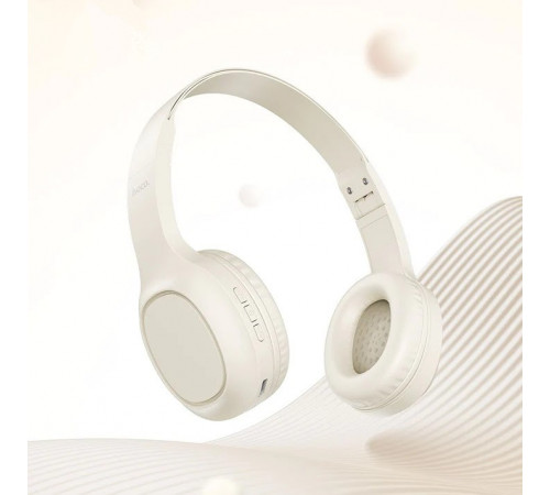 Бездротові накладні навушники HOCO W46 Charm BT headset Milky White (6942007601702)