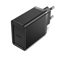 Мережевий зарядний пристрій Vention 1-port USB-C Wall Charger(20W) EU-Plug Black (FADB0-EU) (FADB0-EU)