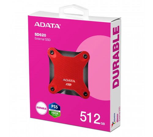 Портативний SSD ADATA SD620 512GB USB 3.2  520/460Mb/s Red (SD620-512GCRD)