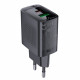 Мережевий зарядний пристрій ACEFAST A78 PD20W GaN (USB-A+USB-C) charger Black (6974316283256)