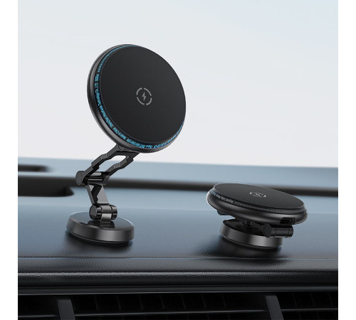 Автотримач для телефона з БЗП ACEFAST D30 magnetic folding wireless charging car holder Black (6974316283089)