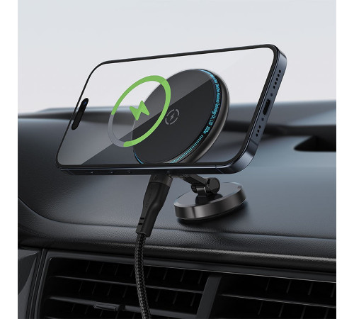 Автотримач для телефона з БЗП ACEFAST D30 magnetic folding wireless charging car holder Black (6974316283089)