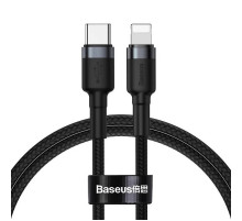 Кабель Baseus Cafule Cable Type-C to iP PD 20W 1m Gray+Black (CATLKLF-G1)