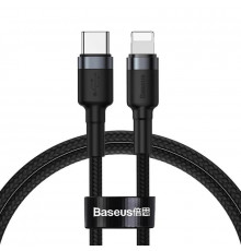 Кабель Baseus Cafule Cable Type-C to iP PD 20W 1m Gray+Black (CATLKLF-G1)