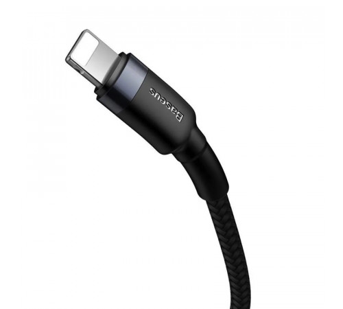 Кабель Baseus Cafule Cable Type-C to iP PD 20W 1m Gray+Black (CATLKLF-G1)