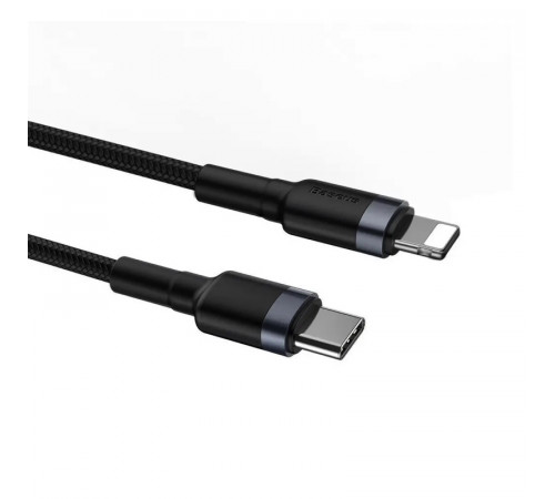 Кабель Baseus Cafule Cable Type-C to iP PD 20W 1m Gray+Black (CATLKLF-G1)