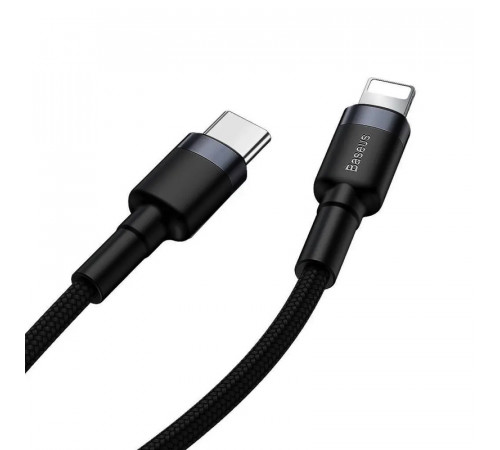 Кабель Baseus Cafule Cable Type-C to iP PD 20W 1m Gray+Black (CATLKLF-G1)