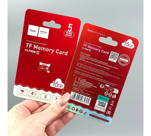 Карта пам'яті Hoco 10 16Gb Class 85Mb-s (без адаптера)