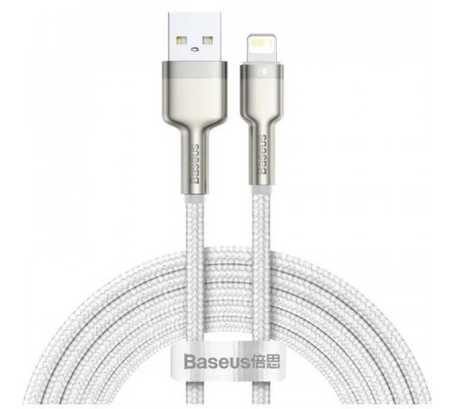 Кабель Baseus Cafule Series Metal Data Cable USB to IP 2.4A 1m White (CALJK-A02)