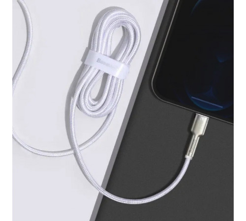 Кабель Baseus Cafule Series Metal Data Cable USB to IP 2.4A 1m White (CALJK-A02)