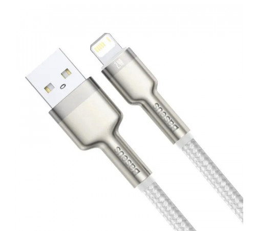 Кабель Baseus Cafule Series Metal Data Cable USB to IP 2.4A 1m White (CALJK-A02)