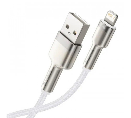 Кабель Baseus Cafule Series Metal Data Cable USB to IP 2.4A 1m White (CALJK-A02)