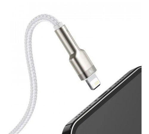 Кабель Baseus Cafule Series Metal Data Cable USB to IP 2.4A 1m White (CALJK-A02)