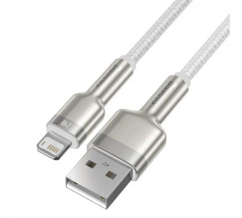 Кабель Baseus Cafule Series Metal Data Cable USB to IP 2.4A 1m White (CALJK-A02)