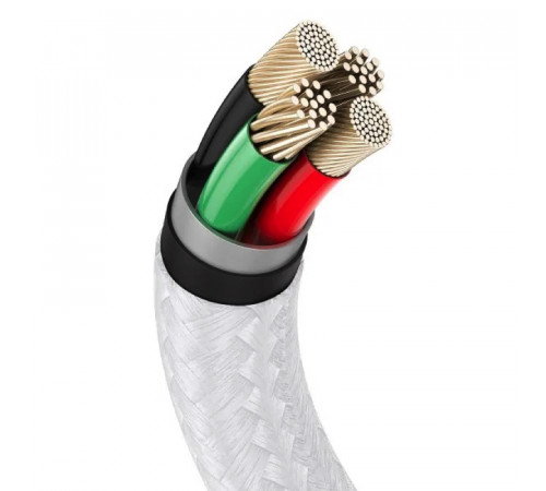 Кабель Baseus Cafule Series Metal Data Cable USB to IP 2.4A 1m White (CALJK-A02)