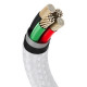Кабель Baseus Cafule Series Metal Data Cable USB to IP 2.4A 1m White (CALJK-A02)