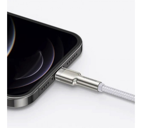 Кабель Baseus Cafule Series Metal Data Cable USB to IP 2.4A 1m White (CALJK-A02)