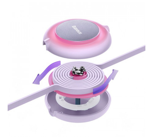 Кабель Baseus Bright Mirror 2 Series Retractable 3-in-1 Fast Charging  Data Cable USB to M+L+C 3.5A 1.1m Purple (CAMJ010005)