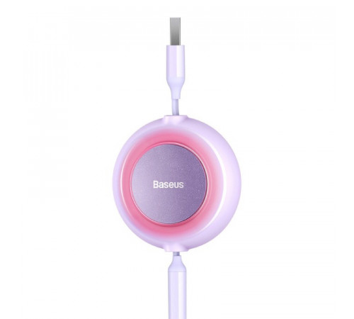 Кабель Baseus Bright Mirror 2 Series Retractable 3-in-1 Fast Charging  Data Cable USB to M+L+C 3.5A 1.1m Purple (CAMJ010005)