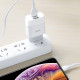 Мережевий зарядний пристрій з кабелем HOCO C73A Glorious dual port charger set (iP)(EU) White (6931474713056)