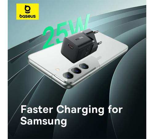 Мережевий зарядний пристрій Baseus GaN5 Fast Charger (mini) 1C 25W EU Cluster Black (P10110909113-00)