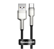 Кабель Baseus Cafule Series Metal Data Cable USB to Type-C 66W 0.25m Black (CAKF000001)